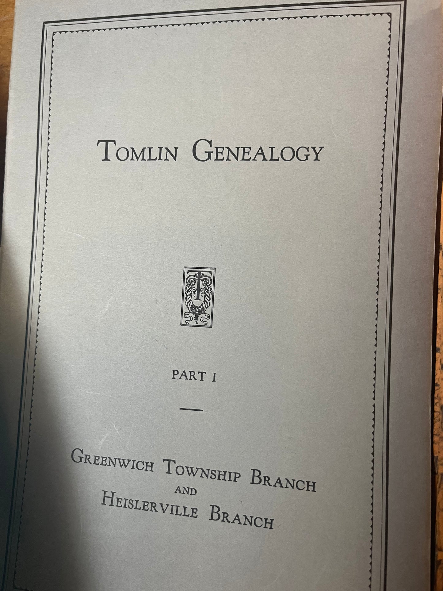 Tomlin Genealogy Part 1