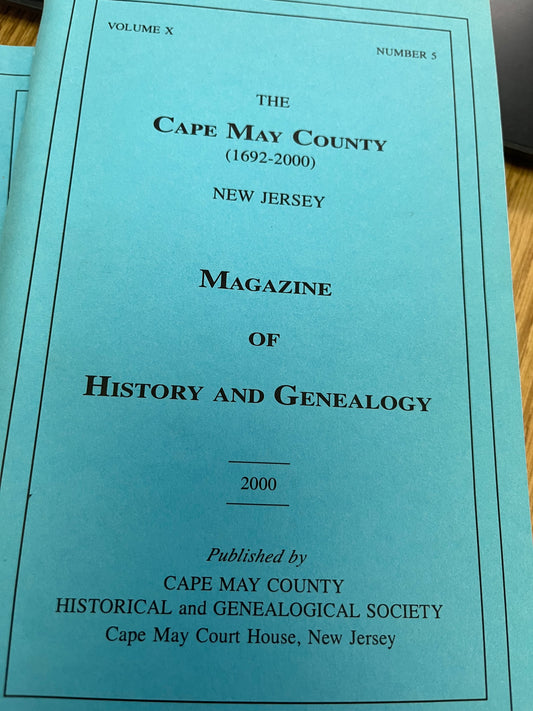 The Cape May County Magazine of History & Genealogy - 2000