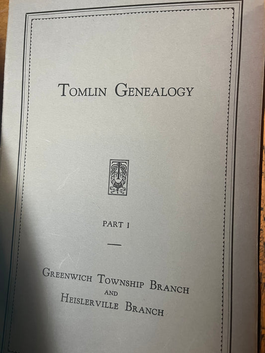 Tomlin Genealogy Part 1